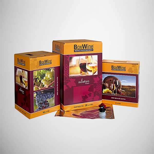 scatole bag in box vino